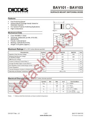 BAV102-7 datasheet  